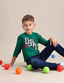 U.S. Polo Assn. Kids Brand Printed Regular Fit Sweatshirt
