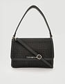 Tommy Hilfiger Printed Black Polyester Sling Bags