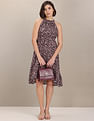 U.S. Polo Assn. Women Halter Neck Solid Fit And Flare Dress