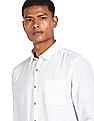 Flying Machine Cotton Linen Solid Casual Shirt