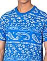 Aeropostale Men Blue Crew Neck Printed T-Shirt