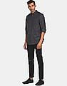 Calvin Klein Men Black Double Pocket Check Casual Shirt