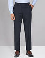 AD by Arvind Tailored Regular Fit Solid Twill Three Piece Suit