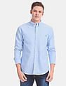 Aeropostale Blue Button Down Collar Oxford Casual Shirt