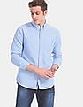 Aeropostale Blue Button Down Collar Oxford Casual Shirt
