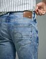 Flying Machine Slash Slim Tapered Fit Acid Washed Jeans