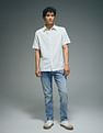 Flying Machine Slash Slim Tapered Fit Acid Washed Jeans