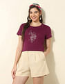 U.S. Polo Assn. Women Regular Fit Brand Printed T-Shirt
