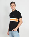 Arrow Sports Horizontal Stripe Cotton Polo Shirt