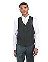 AD by Arvind Tailored Regular Fit Patterned Three Piece Suit