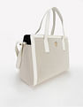Tommy Hilfiger Solid White Polyester Hand Bags