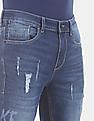 Flying Machine Mankle Slim Fit Ripped Stone Wash Jeans