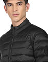 Flying Machine High Neck Solid Quilted Jacket