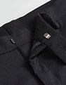 Arrow Solid Dobby Slim Fit Trousers