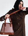 U.S. Polo Assn. Women Geometric Print Structured Handbag