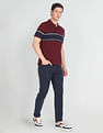 Arrow Sports Cotton Horizontal Stripe Polo Shirt
