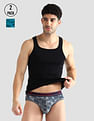 USPA Innerwear Elasticized Waist Printed I615 Briefs - Pack Of 2
