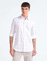 Flying Machine Windowpane Check Cotton Shirt