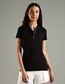 Tommy Hilfiger Solid Slim Fit Cotton Polo T-Shirt
