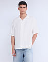 Flying Machine Oversized Twill Solid Shirt