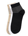 Arrow Ankle Length Striped Cotton Socks - Pack Of 3