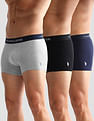 USPA Innerwear Anti Microbial Solid OET13 Trunks - Pack Of 3