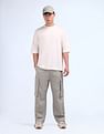 Flying Machine Relaxed Fit Solid Cargo Trousers
