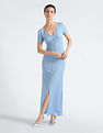 Calvin Klein Crinkle Short Sleeve Maxi Dress