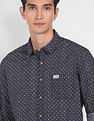 U.S. Polo Assn. Denim Co. Rounded Cuff Printed Casual Shirt