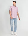 Arrow Sports Horizontal Stripe Slim Fit Shirt