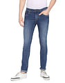 AD by Arvind Stone Wash Skinny Fit Stretch Jeans
