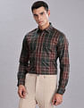 Tommy Hilfiger Checked Regular Fit Plain Woven Shirt