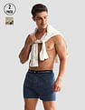 USPA Innerwear Printed Cotton OEX09 Boxers - Pack Of 2