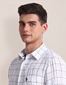 U.S. Polo Assn. Windowpane Check Tailored Fit Linen Shirt