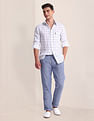 U.S. Polo Assn. Windowpane Check Tailored Fit Linen Shirt