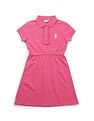 U.S. Polo Assn. Kids Girls Cinched Waist Polo Dress