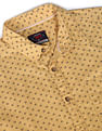 Flying Machine Herringbone Weave Geometric Print Shirt