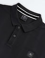 Flying Machine Vertical Stripe Patterned Knit Polo Shirt