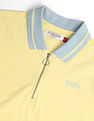 U.S. Polo Assn. Women Striped Collar Zipper Polo Shirt