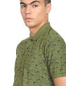 Flying Machine All Over Floral Print Cotton Polo Shirt