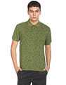 Flying Machine All Over Floral Print Cotton Polo Shirt