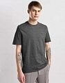 Calvin Klein Jeans Mens Black Self-design T-Shirts
