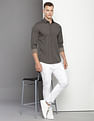 Calvin Klein Brand Print Poplin Shirt