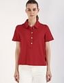 Tommy Hilfiger Solid Slim-Fit Cotton Polo T-Shirt