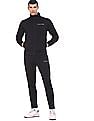 Calvin Klein Men Black Solid Long Sleeve Track Suit