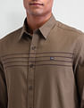 Arrow Sport Horizontal Striped Slim Fit Shirt