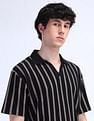 Flying Machine Vertical Striped Relaxed Polo Shirt