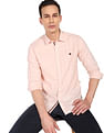 AD by Arvind Spread Collar Solid Cotton Casual Shirt