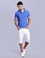 Tommy Hilfiger Mens Blue Solid Polo Shirt