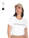 Calvin Klein Jeans Women Assorted Pure Cotton Slim Fit T-Shirt - Pack Of 2